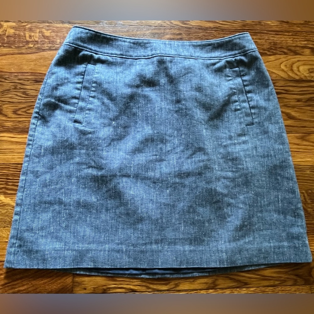 NWOT Ann Taylor LOFT Linen Blend Pocket Business Casual Mini Skirt Size 6